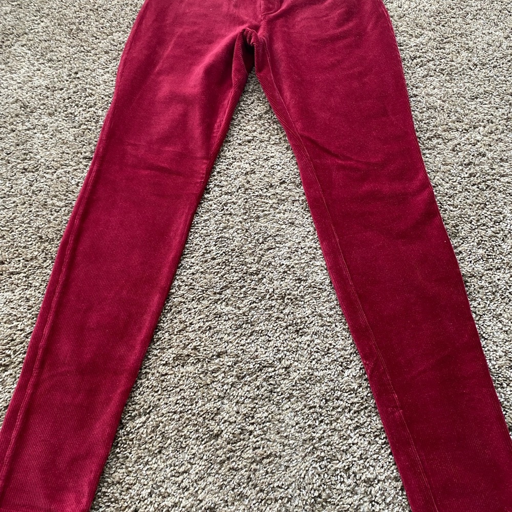 Burgundy corduroy leggings